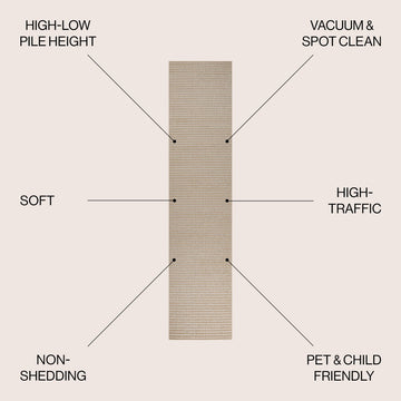 Aarhus Minimalist Scandi Striped Area Rug